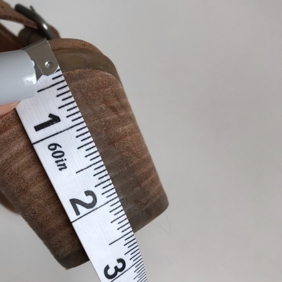 Lucky Brand Tan Bray Leather Peep Toe Sandals 8.5 - Picture 8 of 10